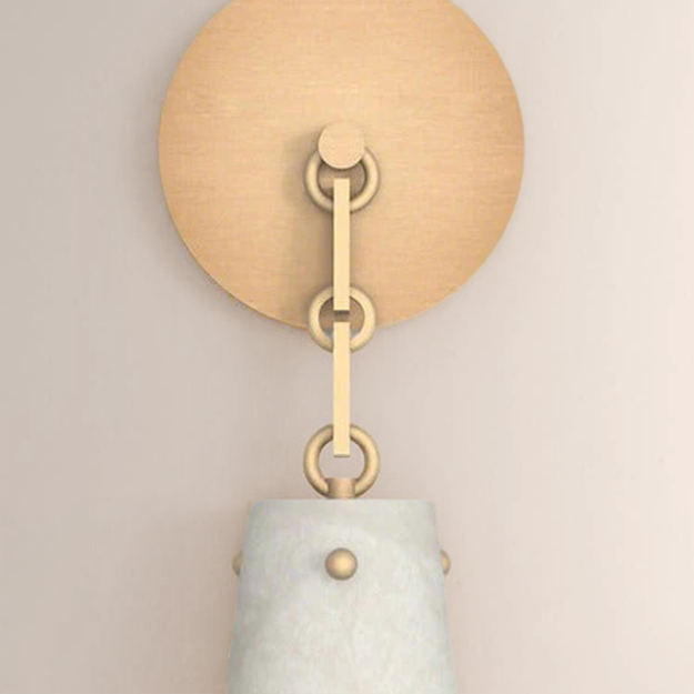 Steven Contemporary Alabaster Wall Sconce