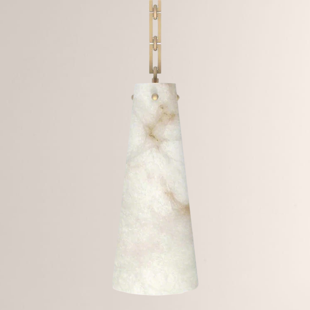 Steven Contemporary Alabaster Chandelier 5-Light