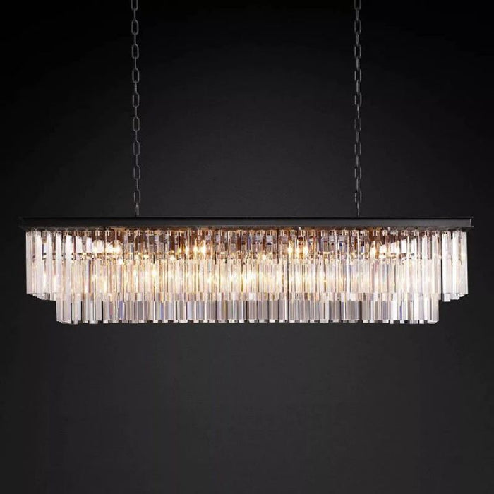 Zella 2-Tier Rectangular Chandelier 59"W