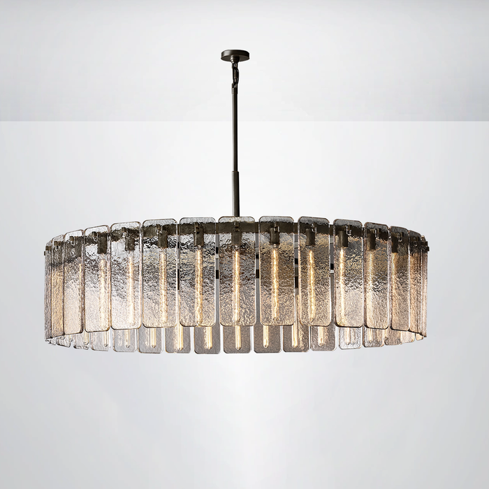 Elamette Glass Round Chandelier 60"D