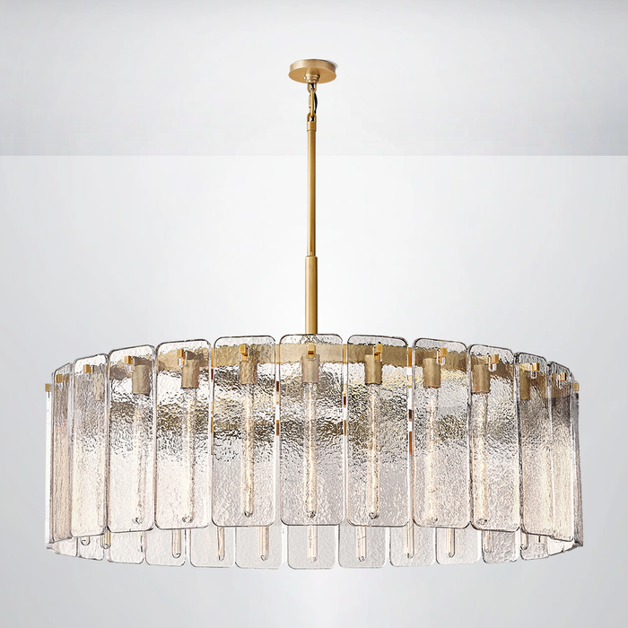 Elamette Glass Round Chandelier 48"D