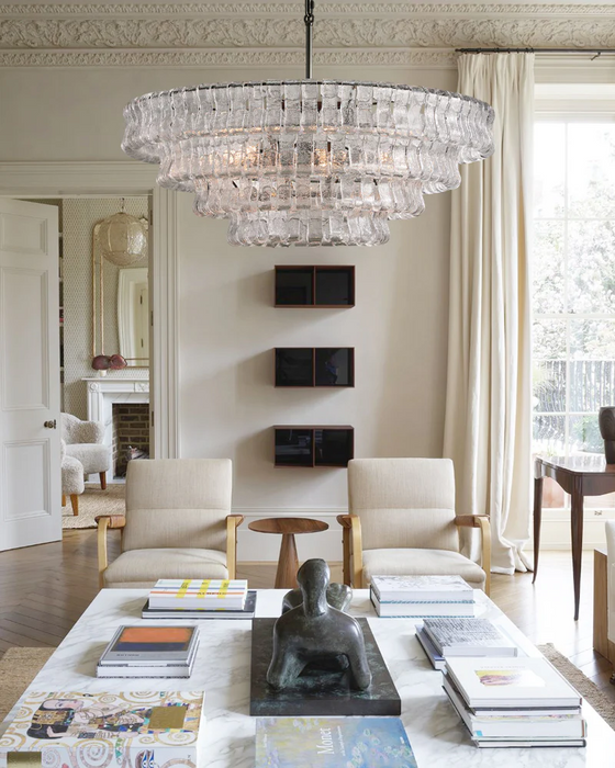 Amori 4/5-Tier Glass Round Chandelier