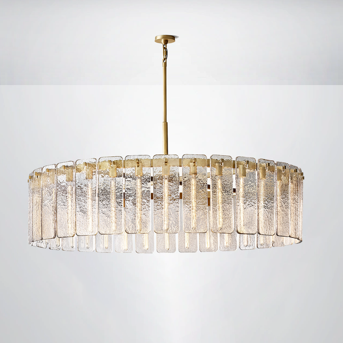 Elamette Glass Round Chandelier 60"D