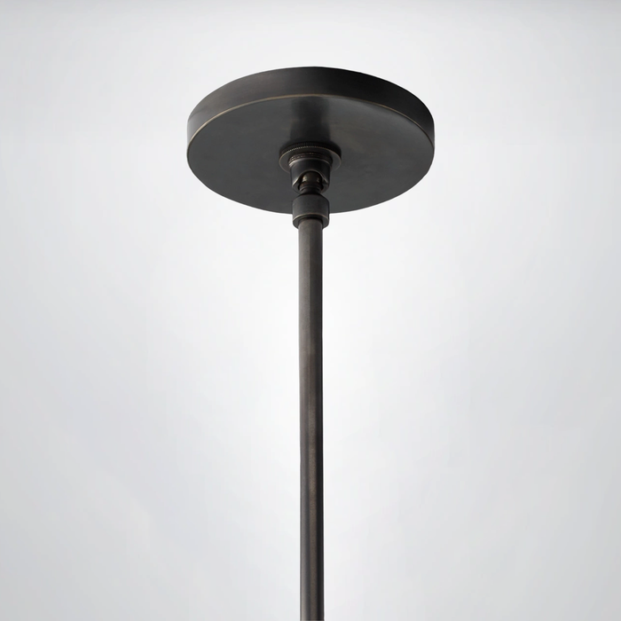 Hand-Carved Alabaster Globe Pendant