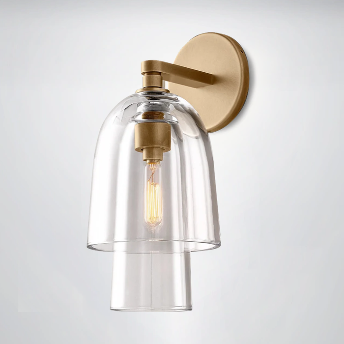 Bleom Clear Glass Flute Sconce