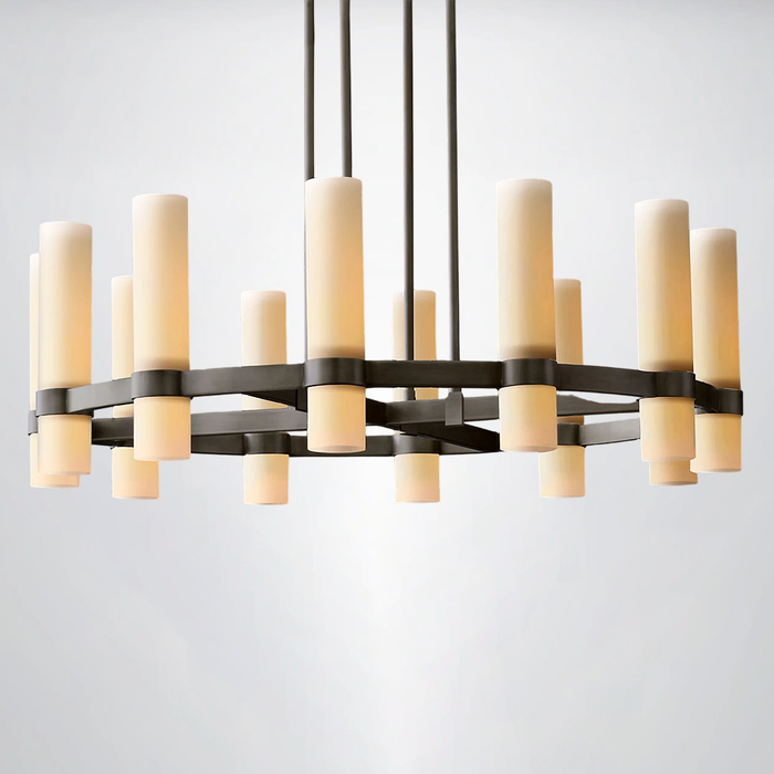 Vella Milk Glass Chandelier