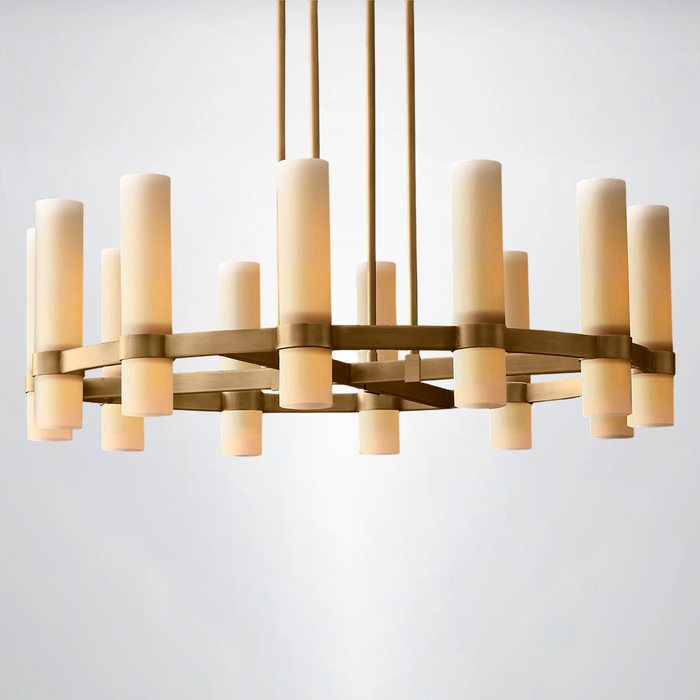 Vella Milk Glass Chandelier