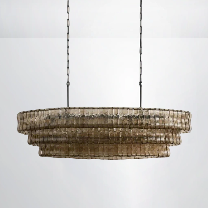 Amori Glass Oval Chandelier
