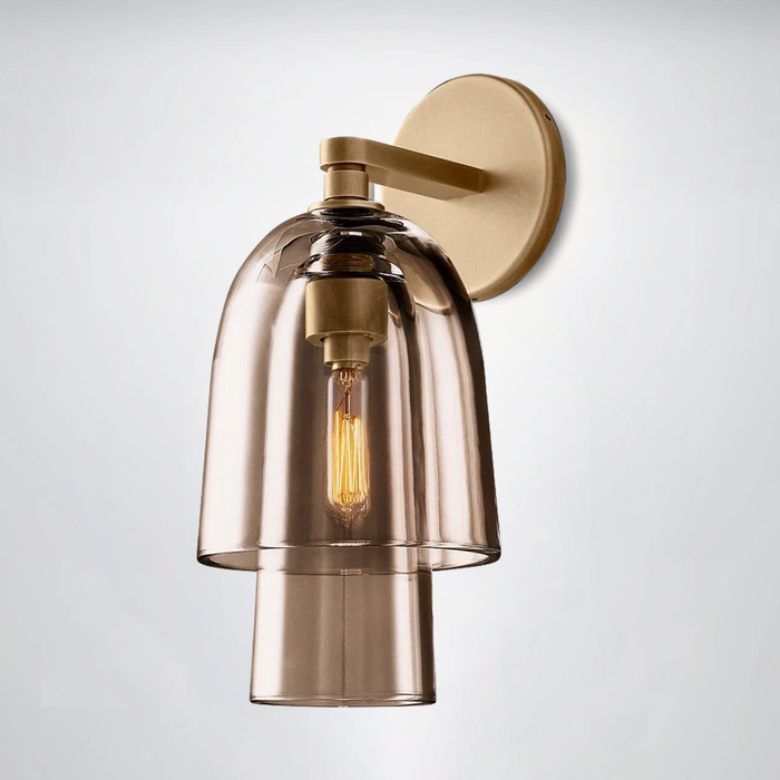 Bleom Amber Glass Flute Sconce