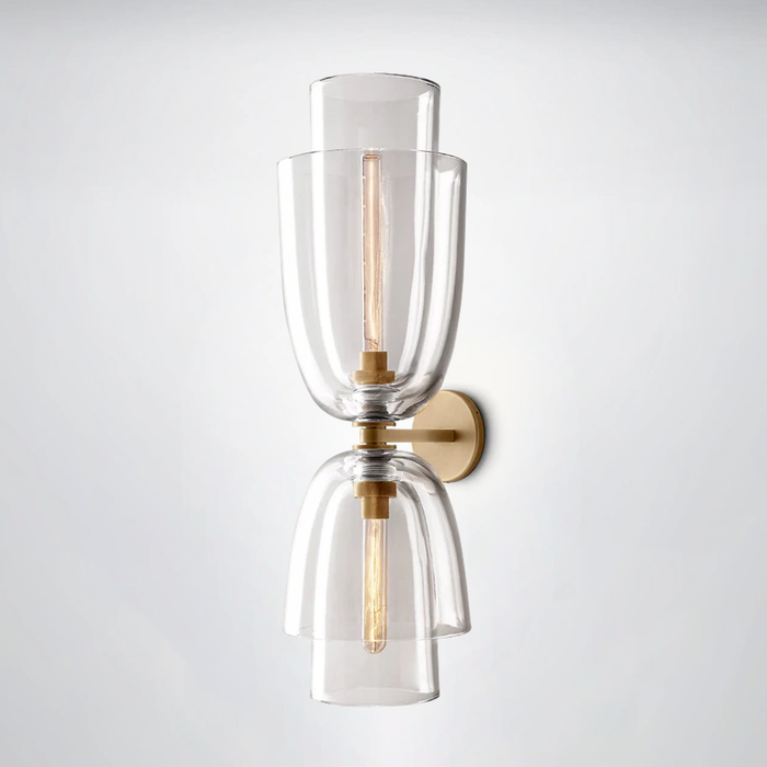 Bleom Clear Glass Cloche Grand Sconce