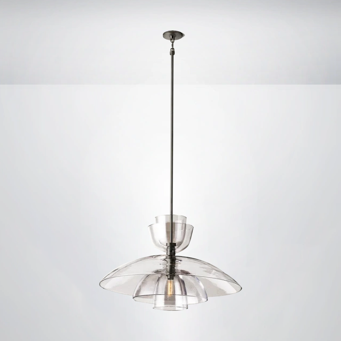 Bleom Clear Glass Cloche Grand Pendant