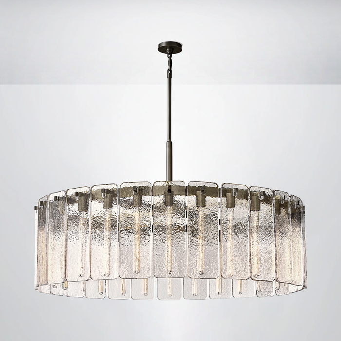 Elamette Glass Round Chandelier 48"D