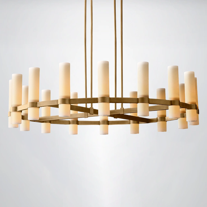Vella Milk Glass Chandelier