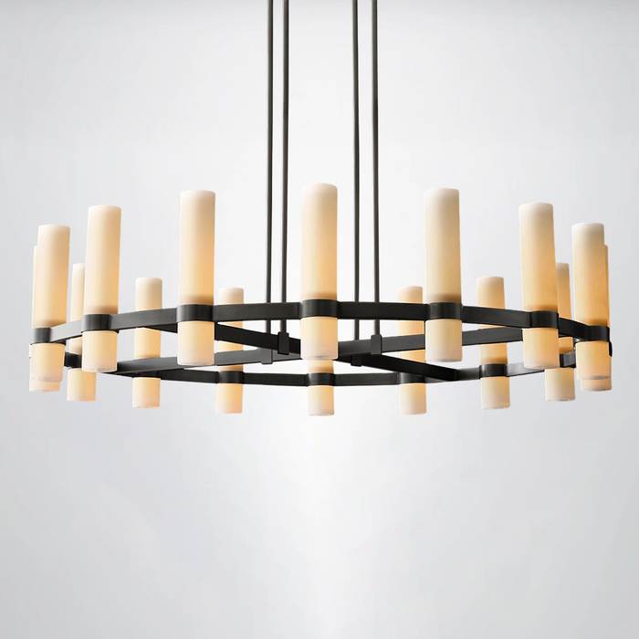 Vella Milk Glass Chandelier