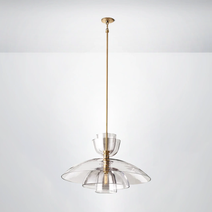 Bleom Clear Glass Cloche Grand Pendant