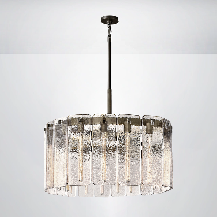 Elamette Glass Round Chandelier 36"D