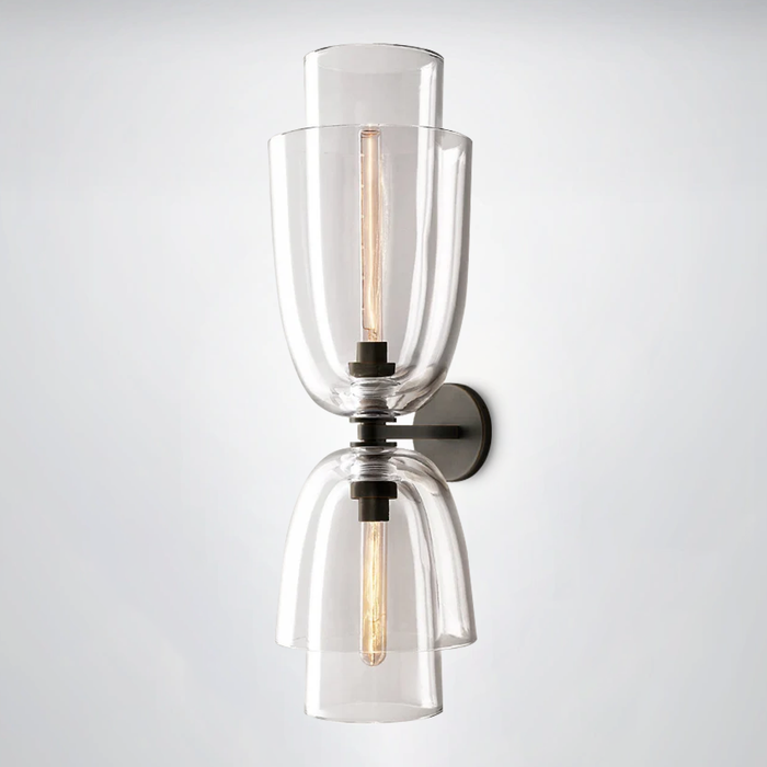 Bleom Clear Glass Cloche Grand Sconce