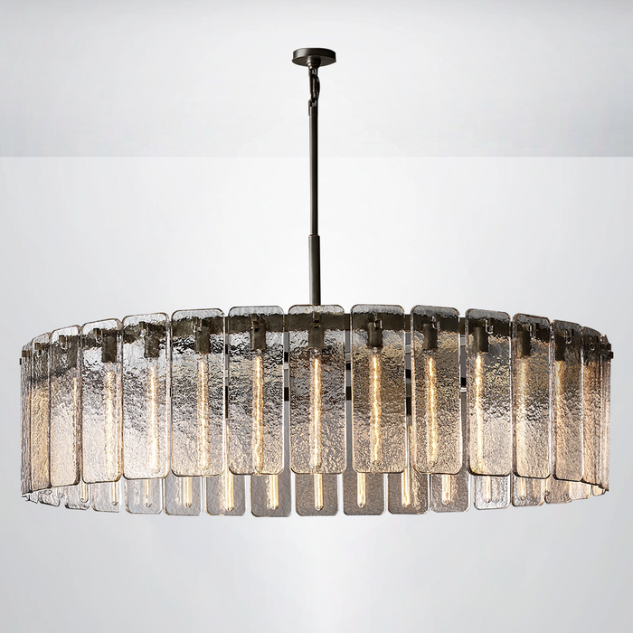 Elamette Glass Round Chandelier 48"D