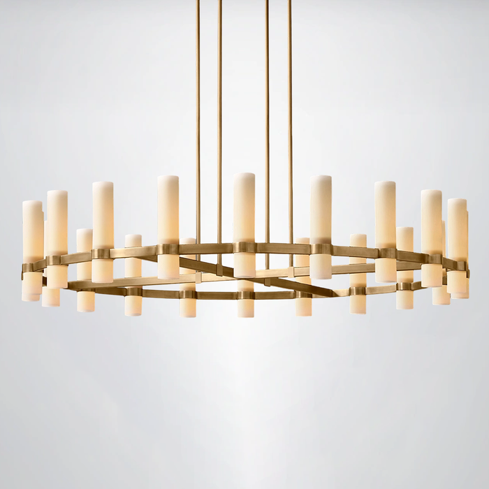 Vella Milk Glass Chandelier