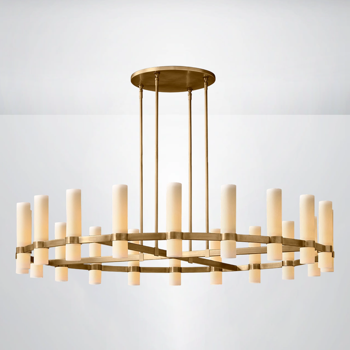 Vella Milk Glass Chandelier