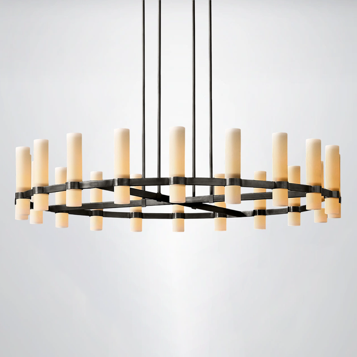 Vella Milk Glass Chandelier