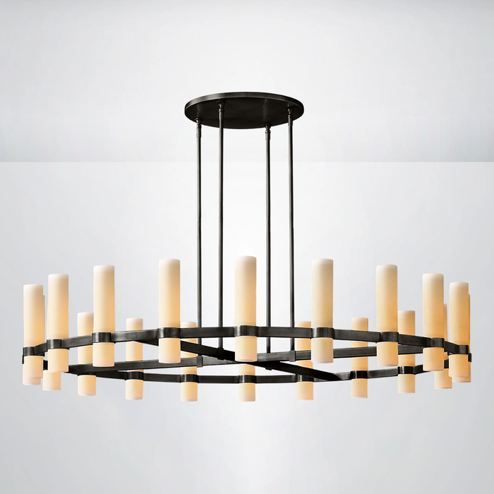 Vella Milk Glass Chandelier