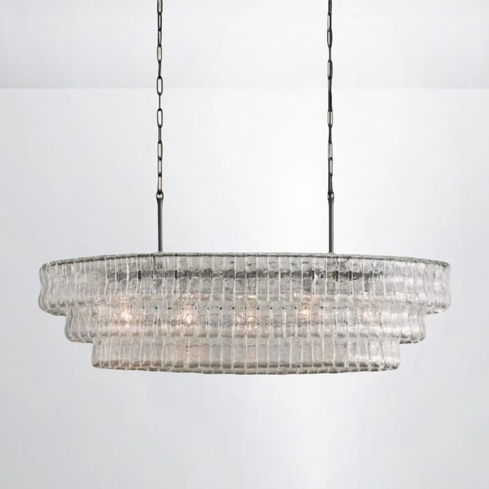 Amori Glass Oval Chandelier