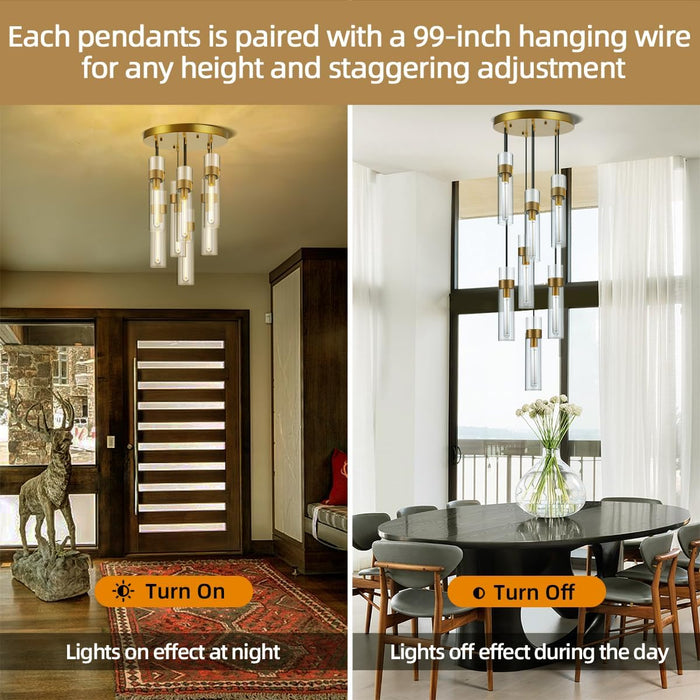 Glass Tube Pendant Light