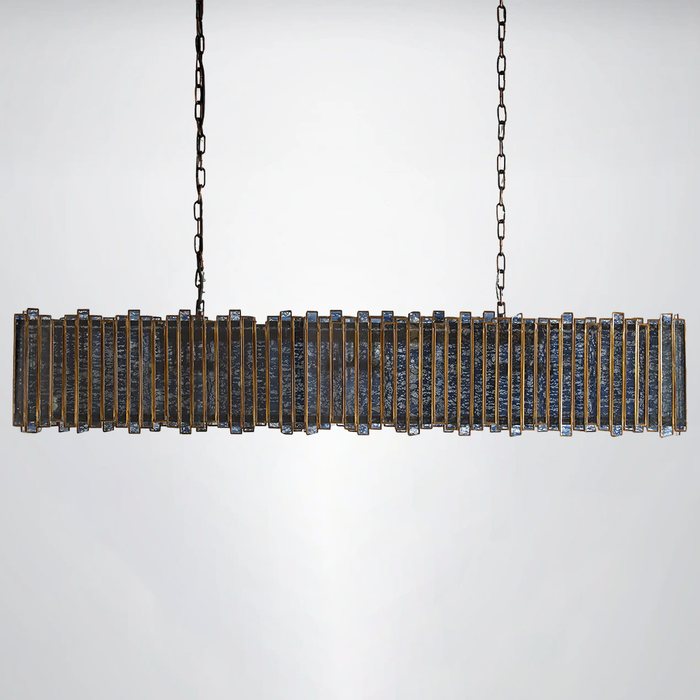 Artistic Glass Lailar Rectangular Chandelier