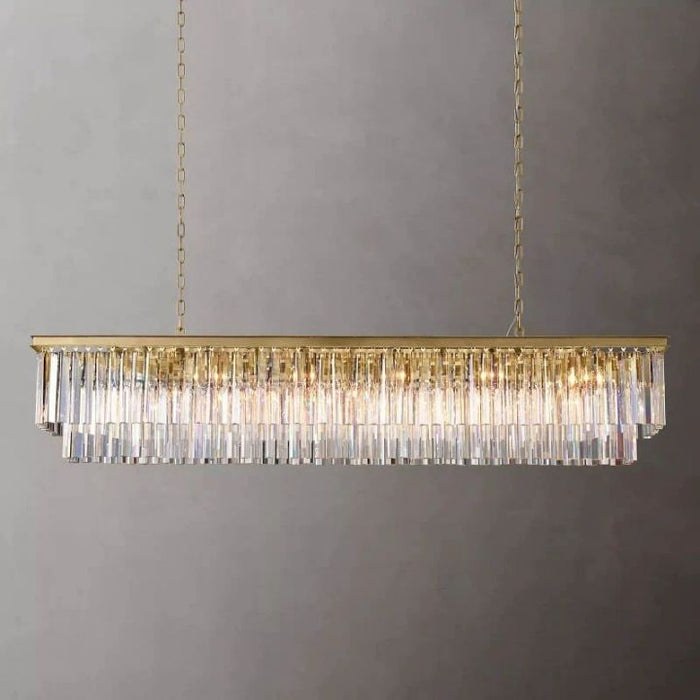 Zella 2-Tier Rectangular Chandelier 72"W