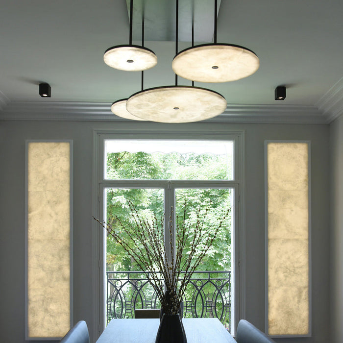 Alabaster Chandelier Light for Living and Dining Room