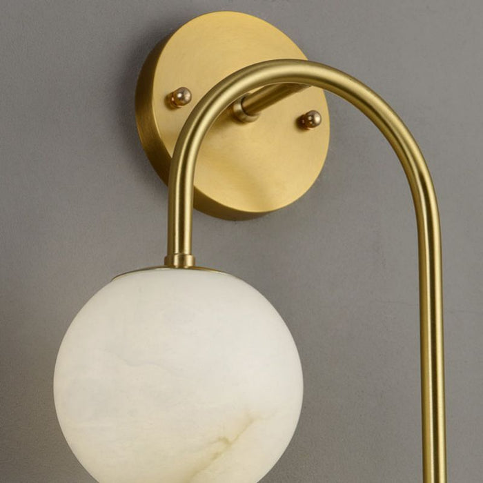 Alabaster Glo Modern Wall Sconce In Bedroom