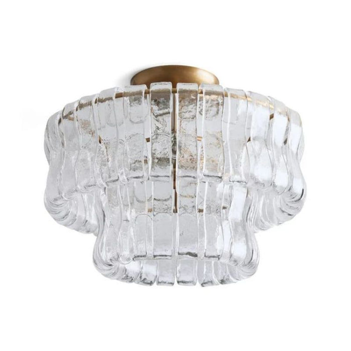 Amor 2-Tier Glass Round Flushmount 18" - thebelacan