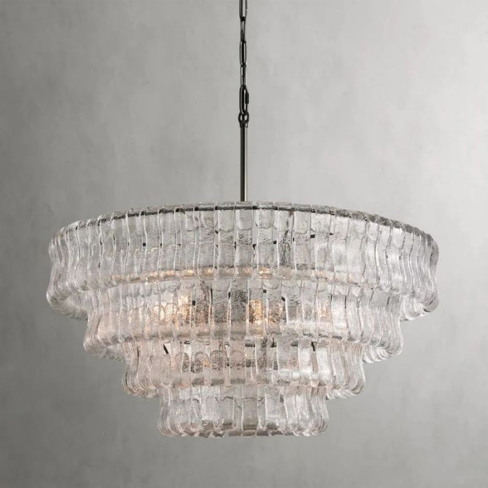 Amor 4-Tier Glass Round Chandelier 36" - thebelacan