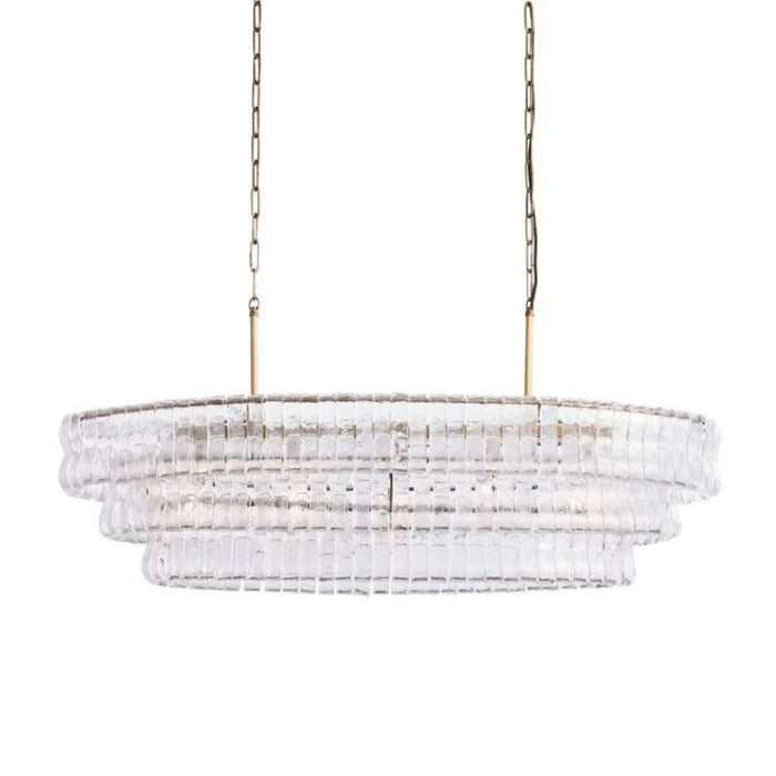 Amor Glass Oval Chandelier 54"W/65"W - thebelacan