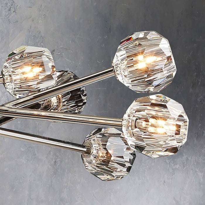 Kalle Clear Crystal Chandelier D48"