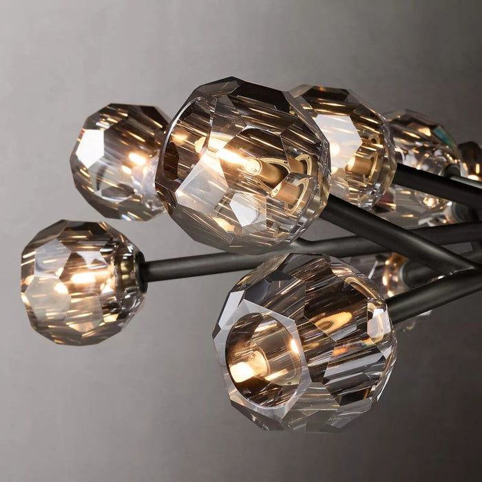 Kalle Smoke Crystal Chandelier D48"