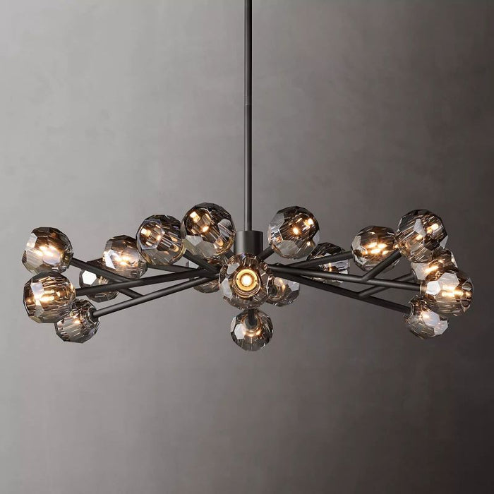 Kalle Smoke Crystal Chandelier D48"