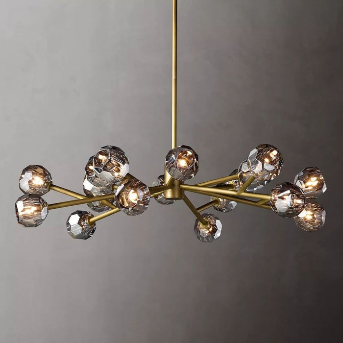 Kalle Smoke Crystal Chandelier D48"