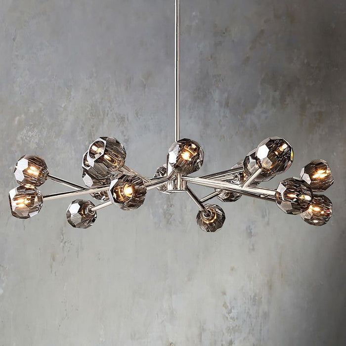 Kalle Smoke Crystal Chandelier D48"