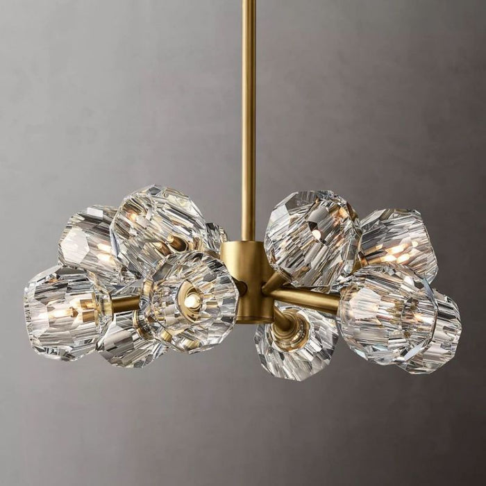 Kalle Clear Crystal Chandelier D24"