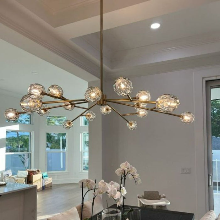 Kalle Clear Crystal Chandelier D60"