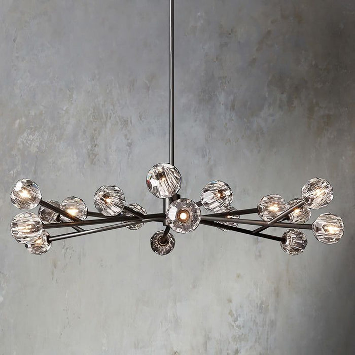 Kalle Clear Crystal Chandelier D60"