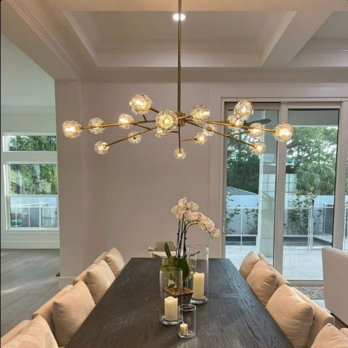 Kalle Clear Crystal Chandelier D60"