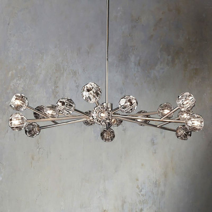 Kalle Clear Crystal Chandelier D60"