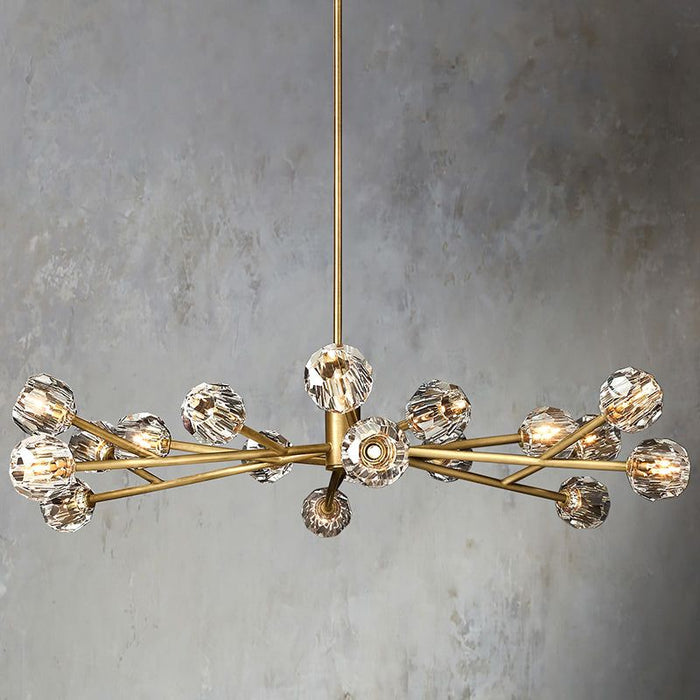 Kalle Clear Crystal Chandelier D60"