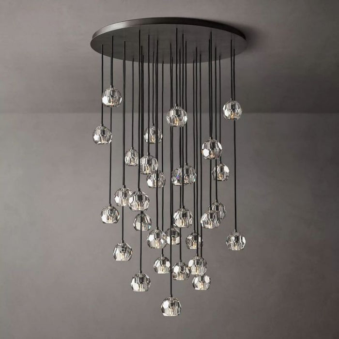 Kalle Clear Crystal Cluster Chandelier D40"