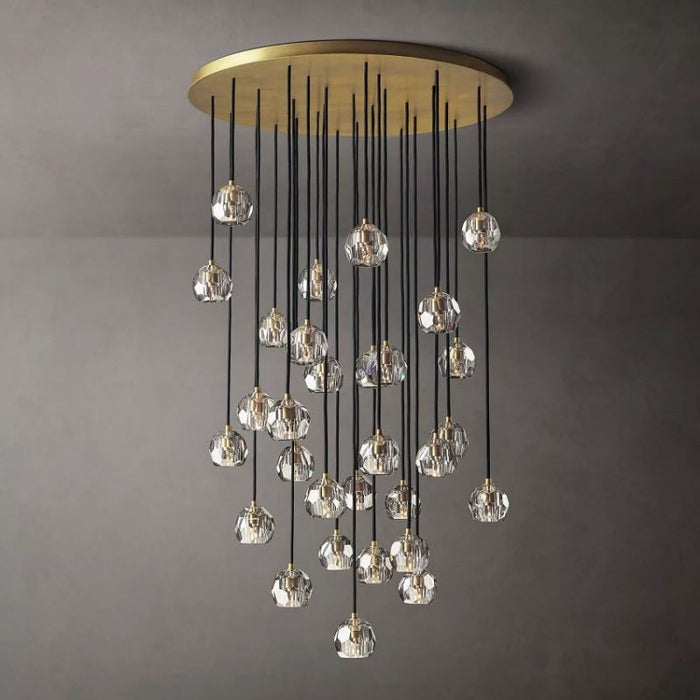 Kalle Clear Crystal Cluster Chandelier D40"