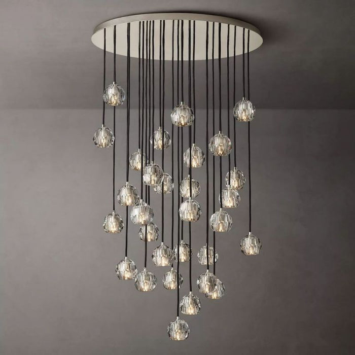 Kalle Clear Crystal Cluster Chandelier D40"