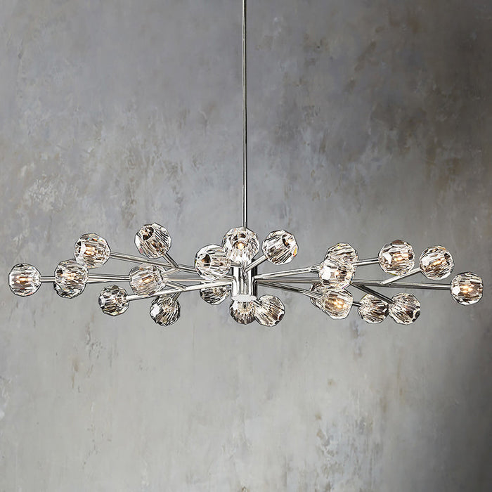 Kalle Clear Crystal Round Chandelier D72"